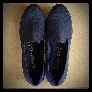 Rothy's Navy Heather Loafers, fit like 8.5